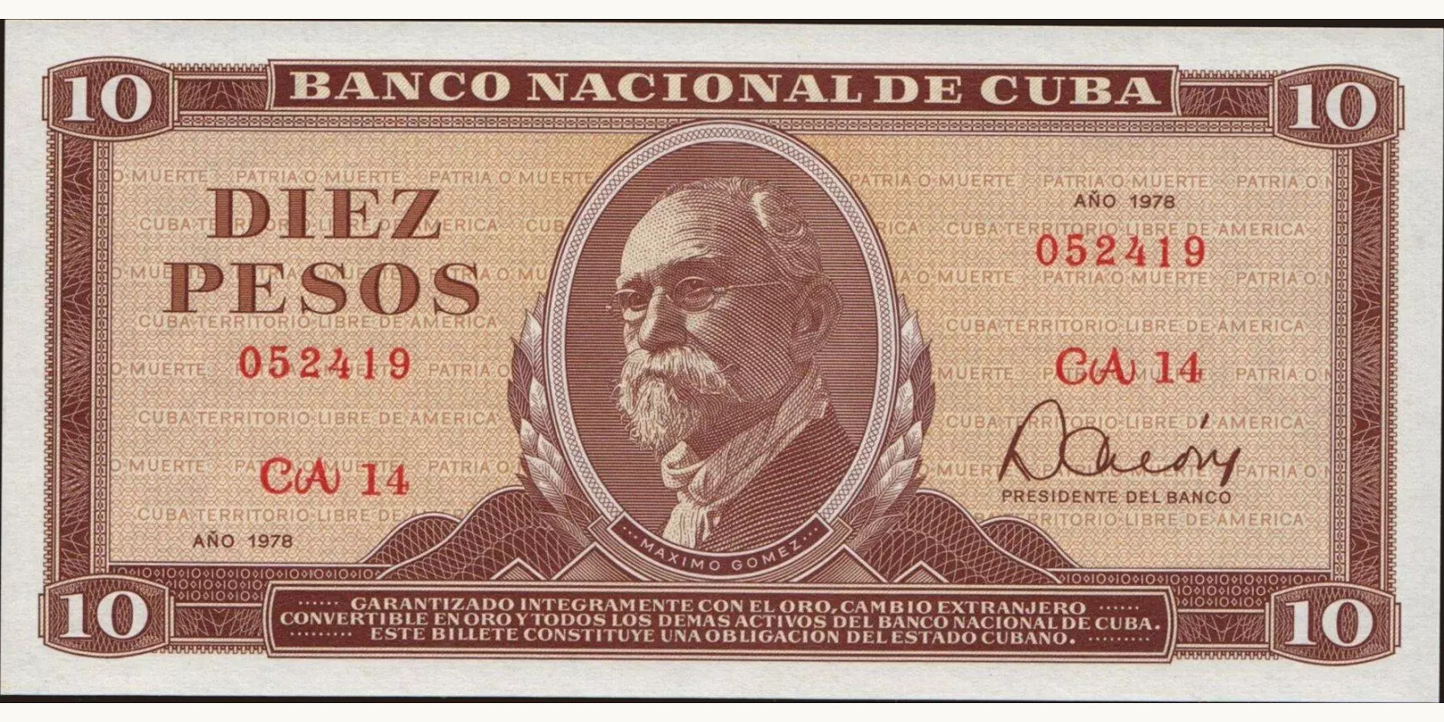 10 pesos 1978
