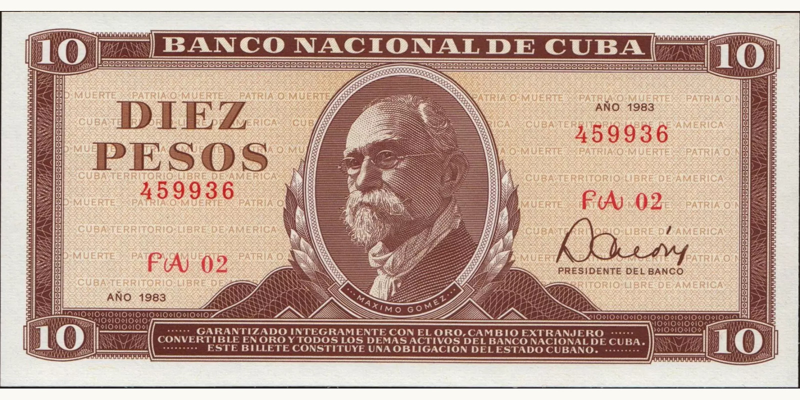 10 pesos 1983