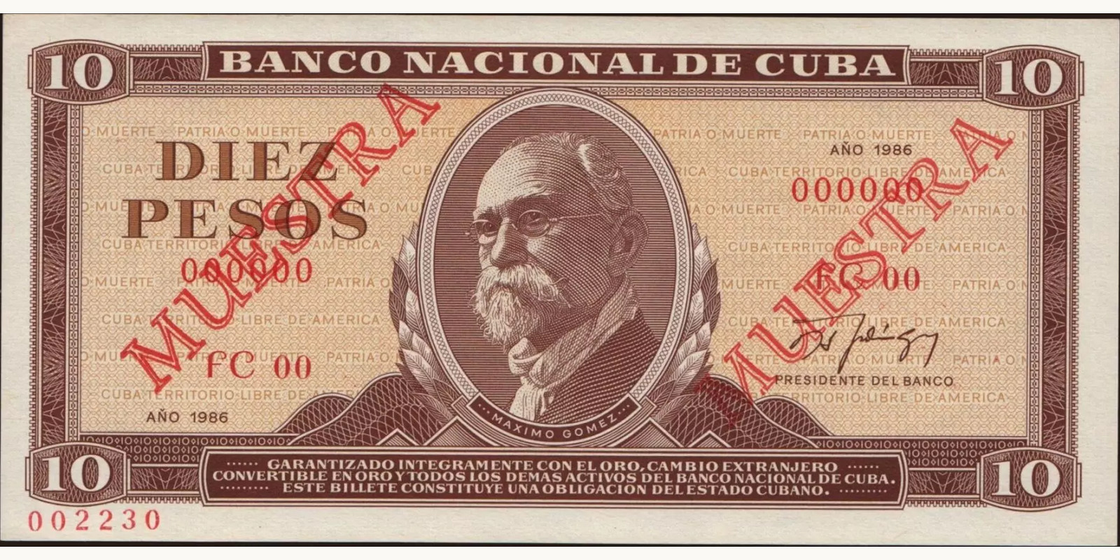 10 pesos 1986