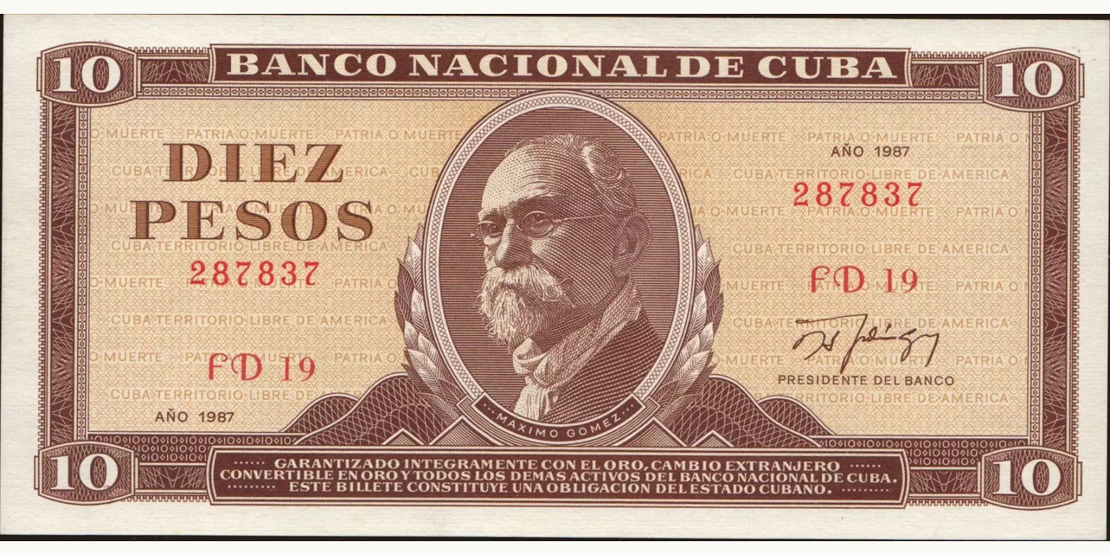 10 pesos 1987