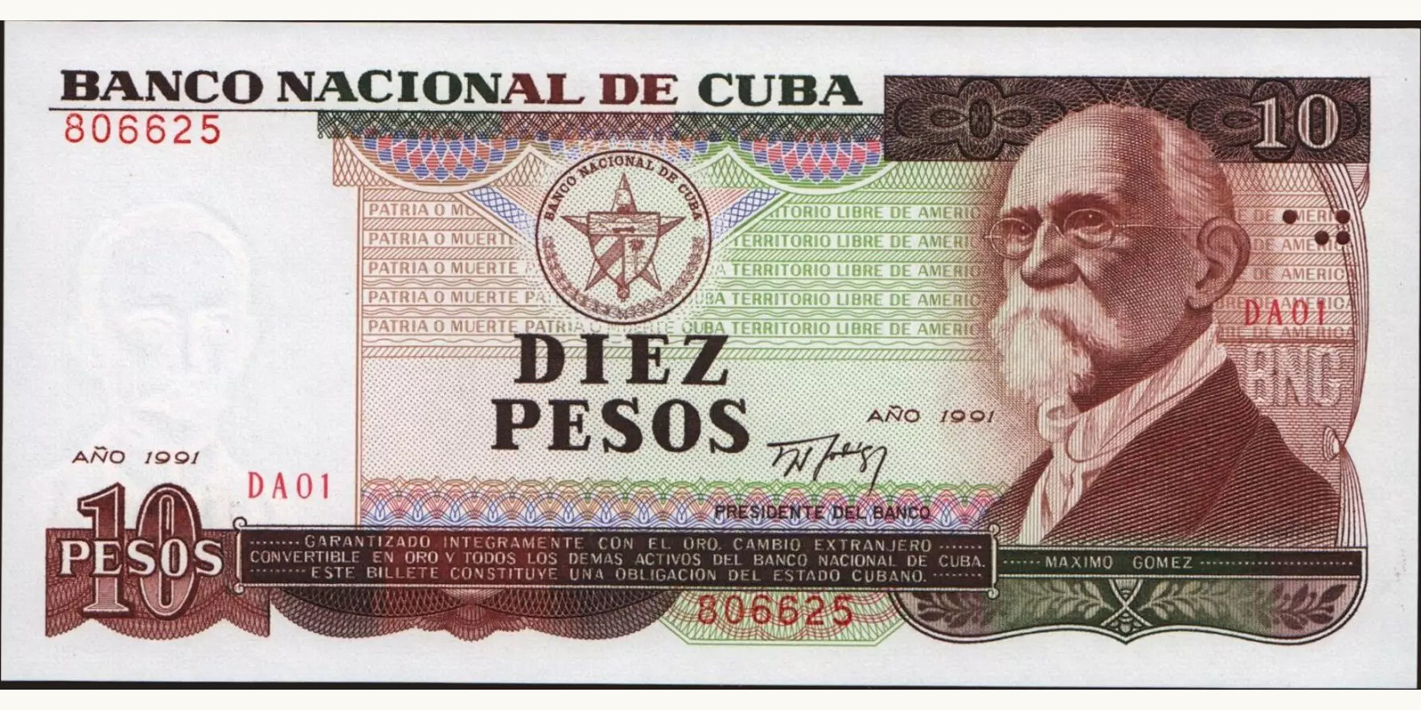 10 pesos 1991