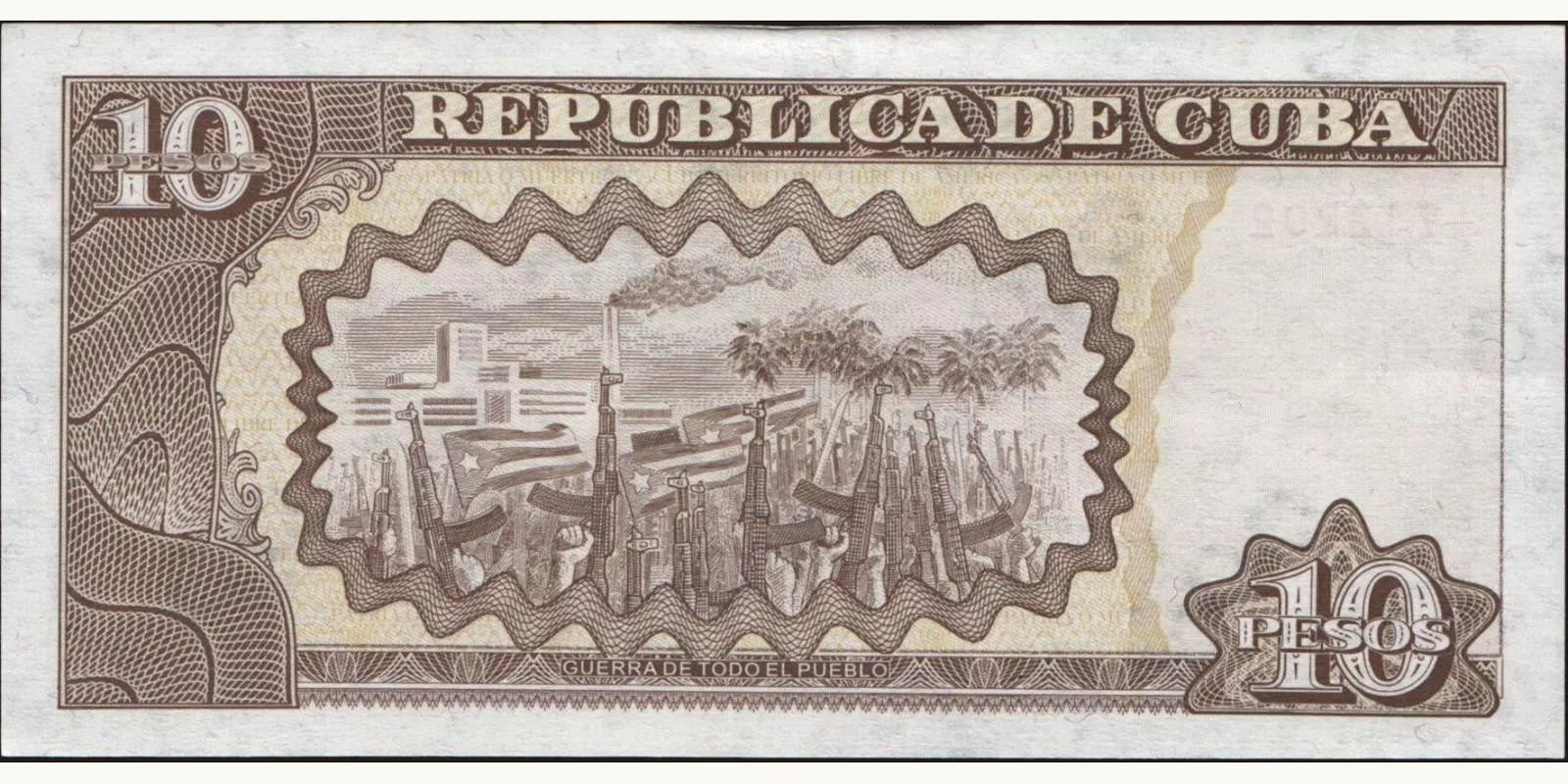 10 pesos Куба 2000 — Оборотная сторона