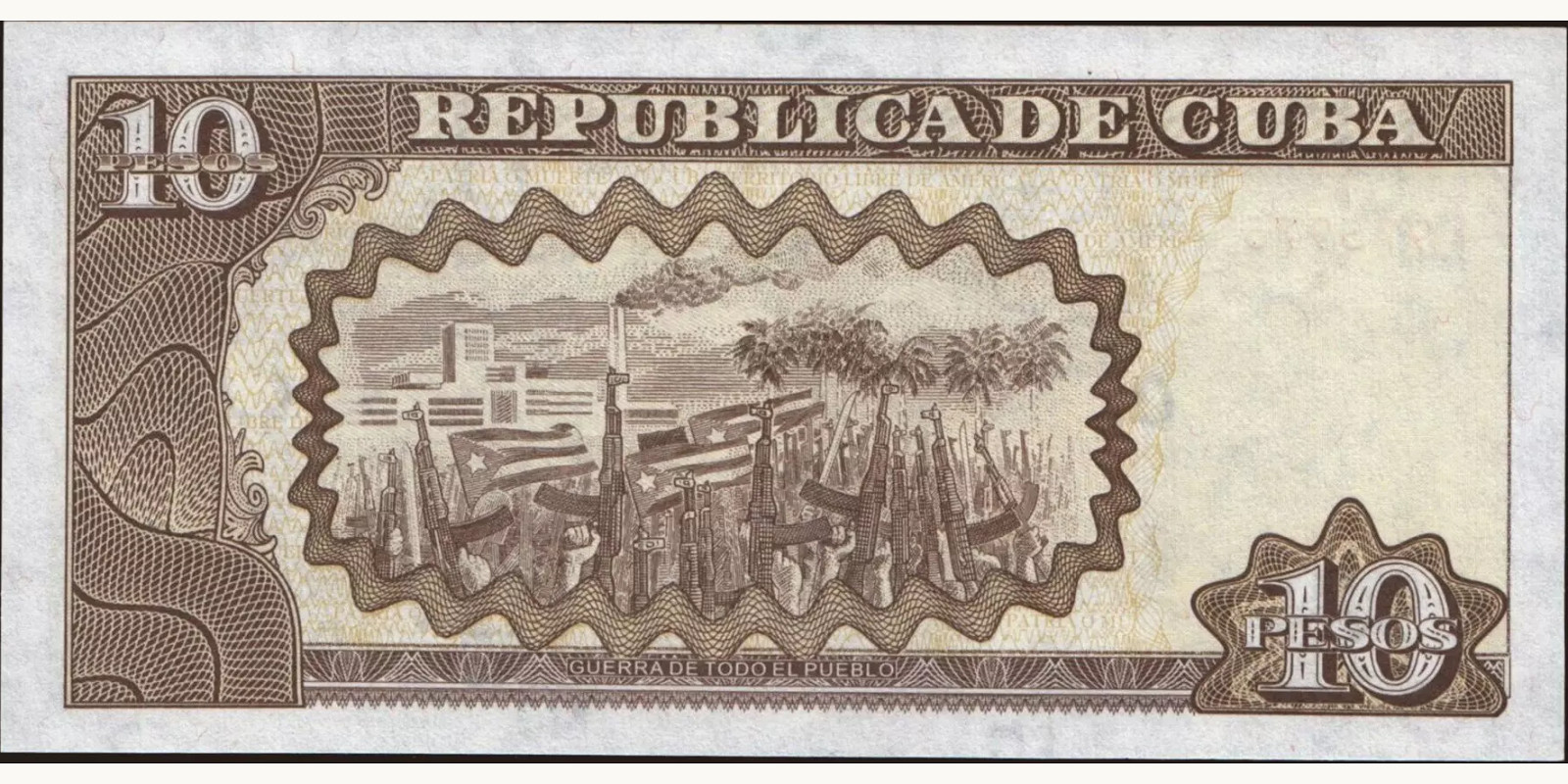 10 pesos Куба 2004 — Оборотная сторона