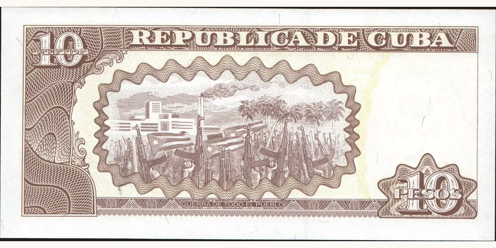 10 pesos Cuba 2013 — Back side