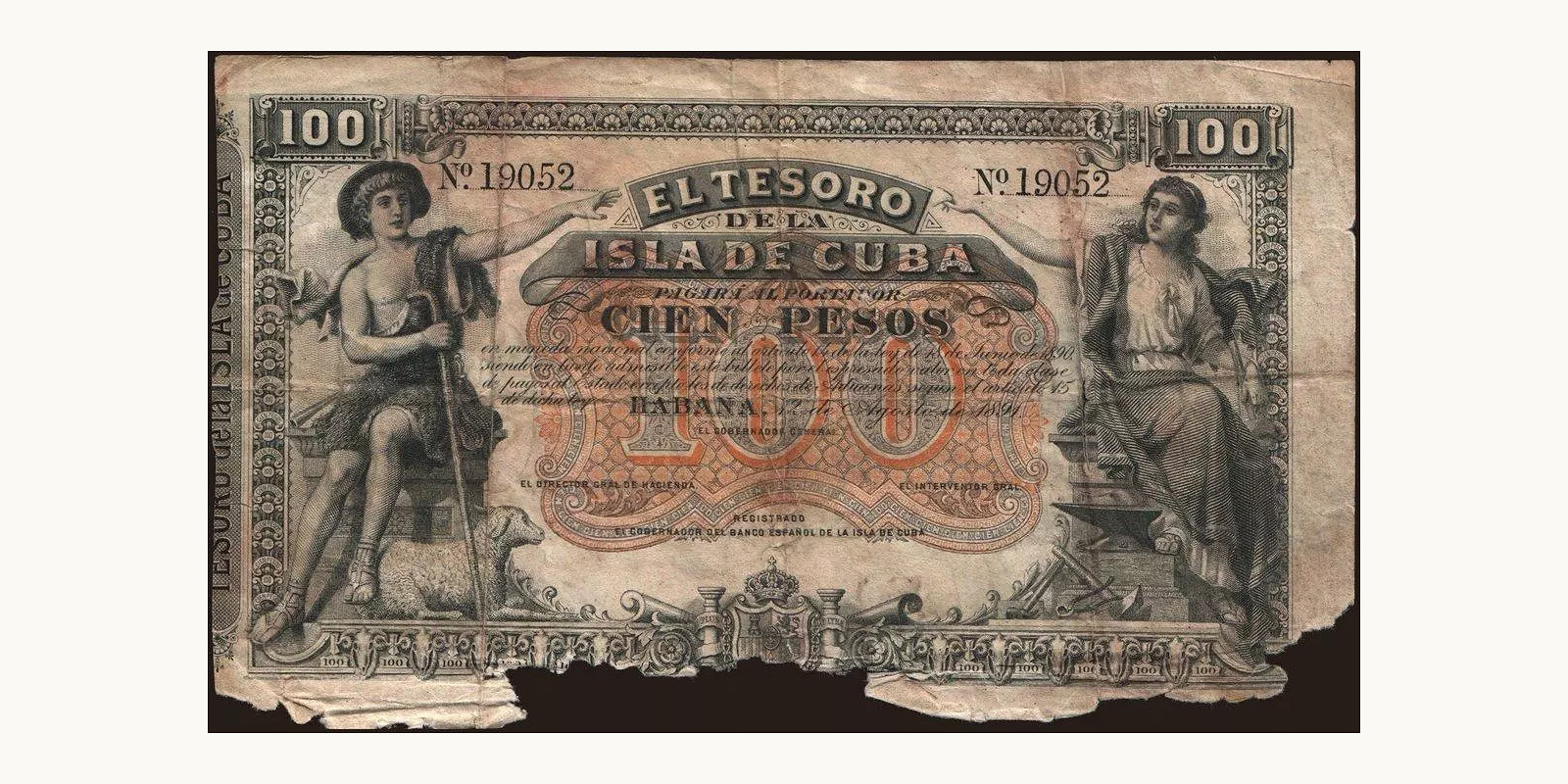 100 pesos 1891