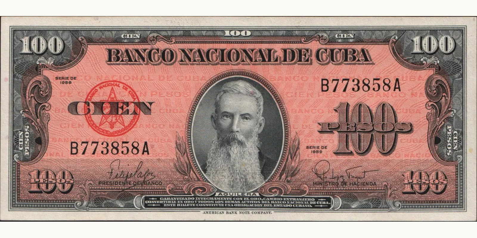 100 pesos 1959