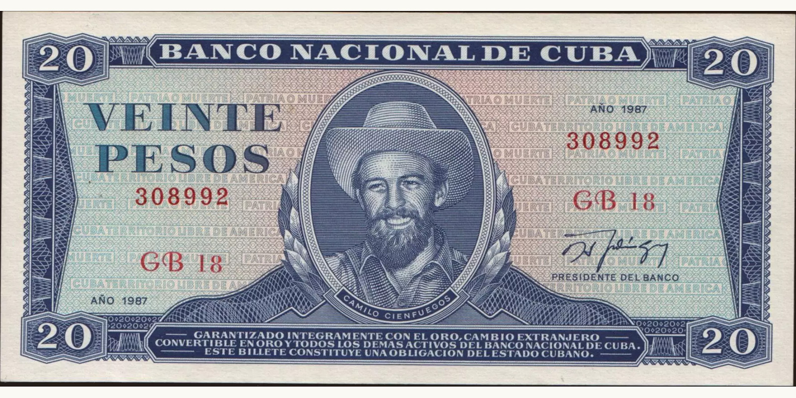 20 pesos 1987