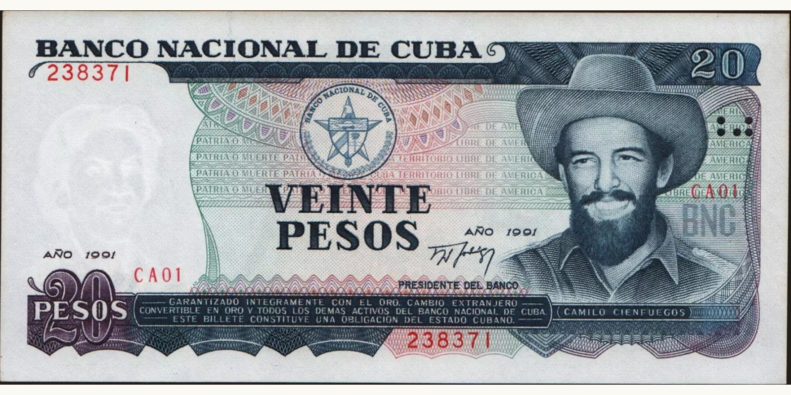 20 pesos 1991