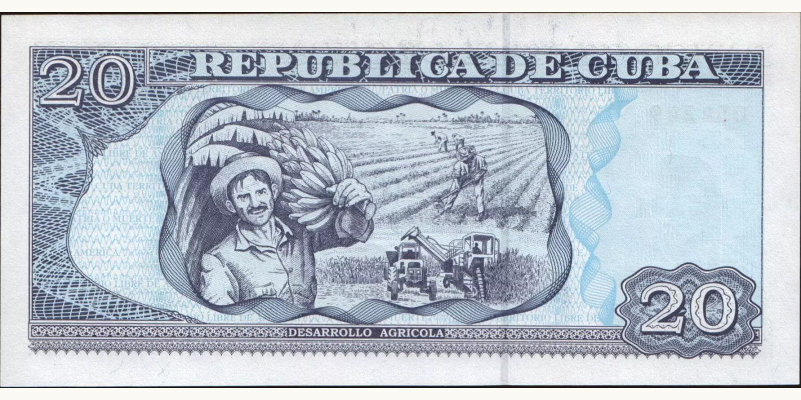 20 pesos Куба 2005 — Оборотная сторона