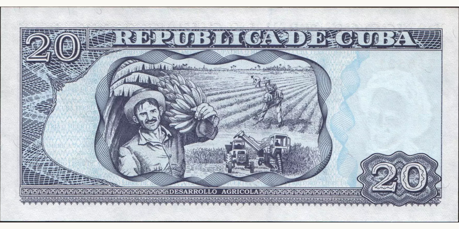 20 pesos Cuba 2006 — Back side