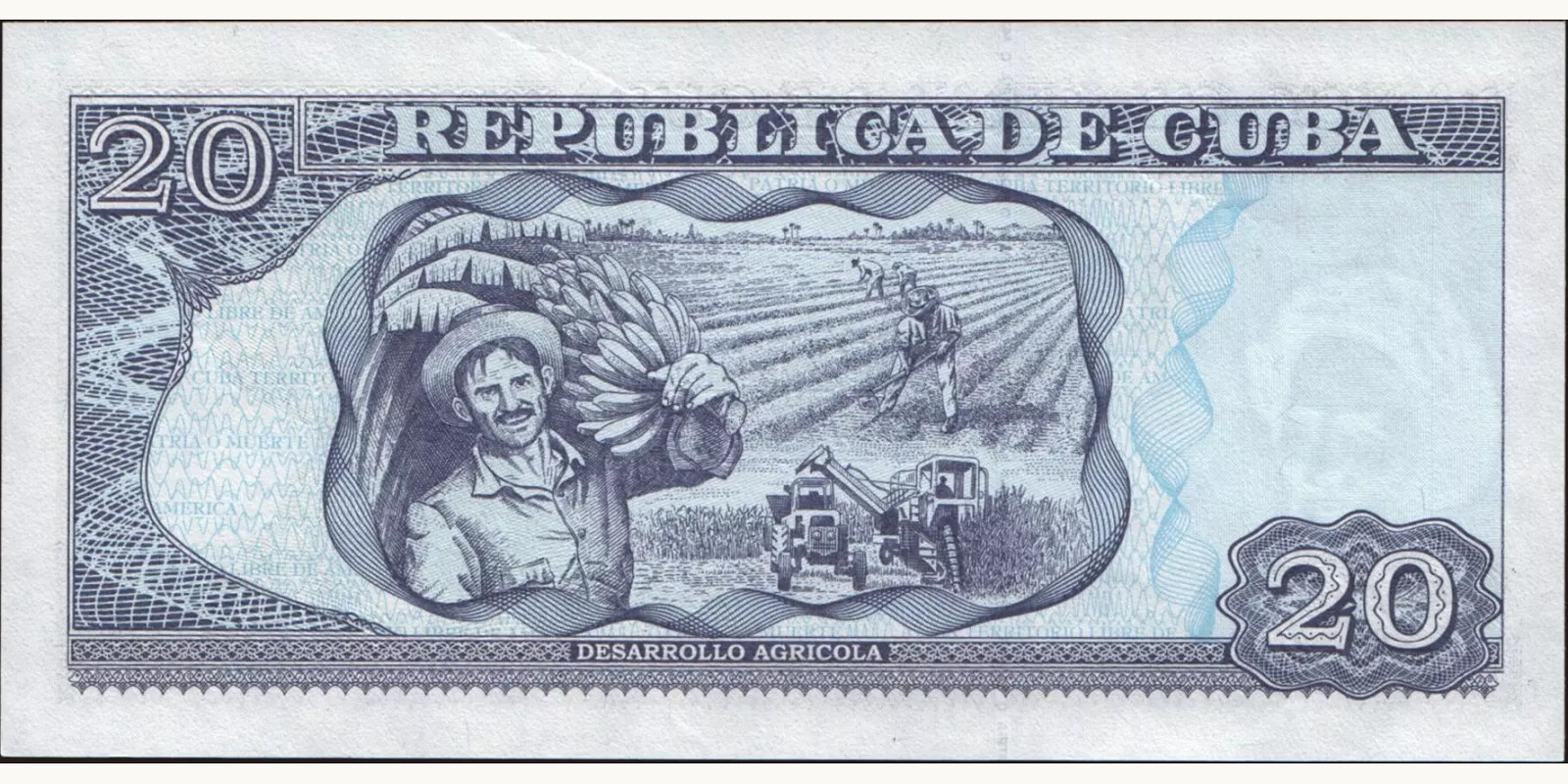 20 pesos Cuba 2013 — Back side
