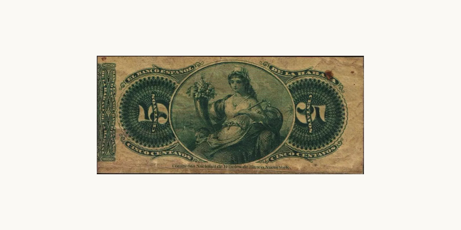 5 centavos Cuba 1883 — Back side