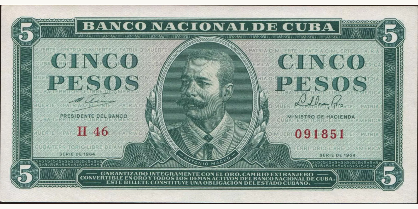 5 pesos 1964