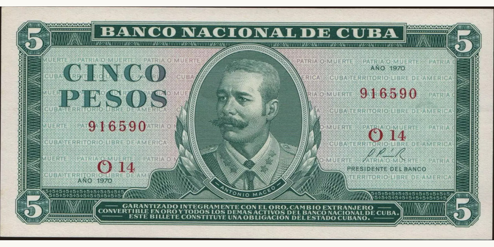5 pesos 1970
