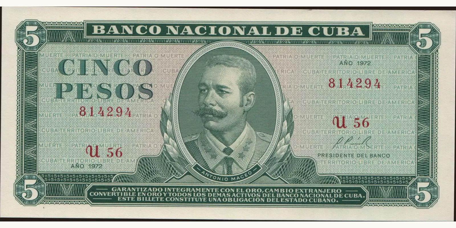 5 pesos 1972