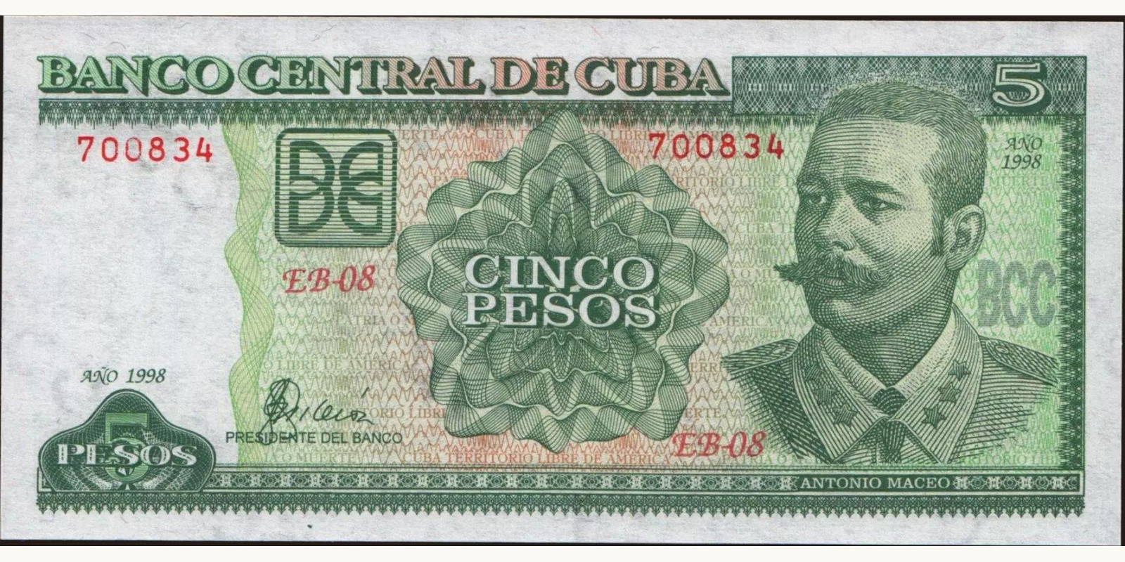 5 pesos 1998