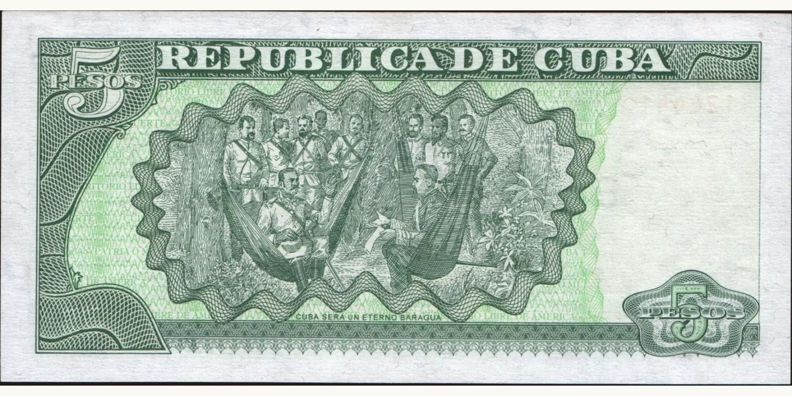 5 pesos Куба 2000 — Оборотная сторона