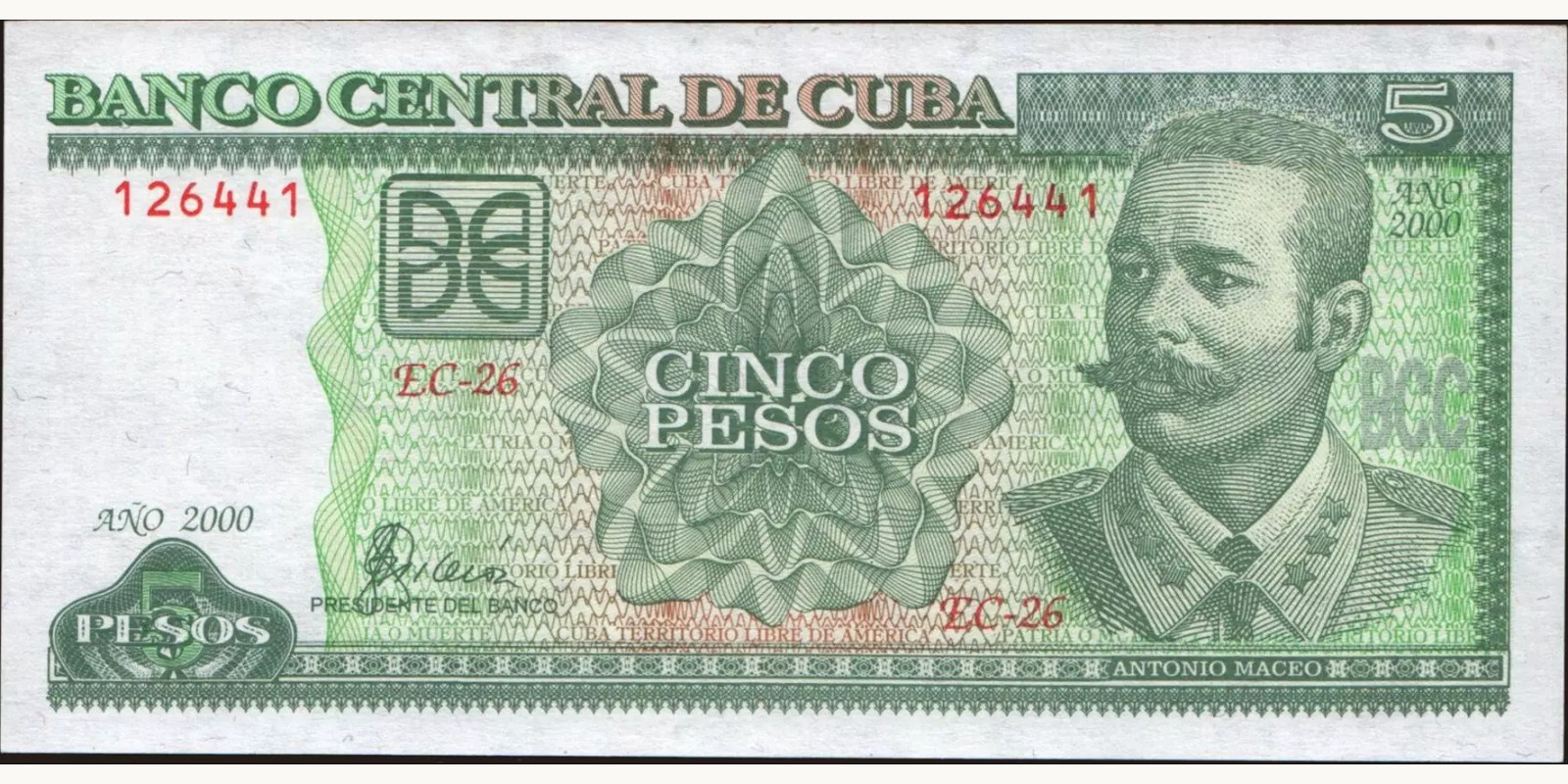 5 pesos 2000