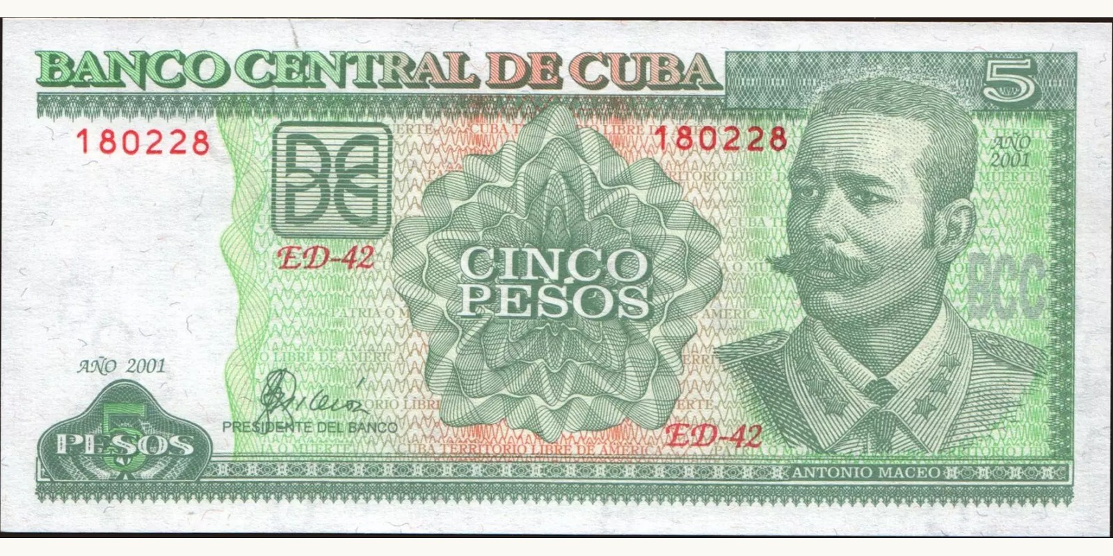 5 pesos 2001