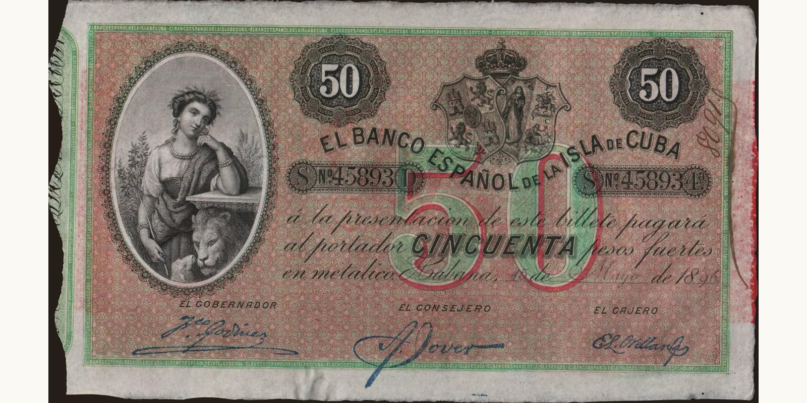 50 pesos 1896