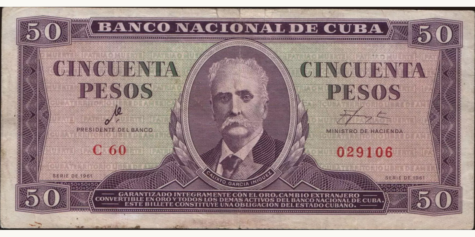 50 pesos 1961