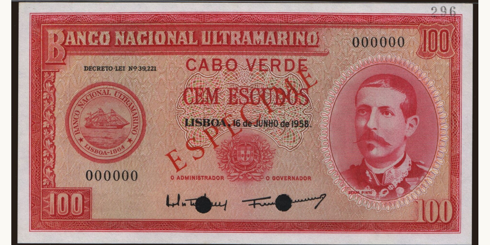 100 escudos 1958