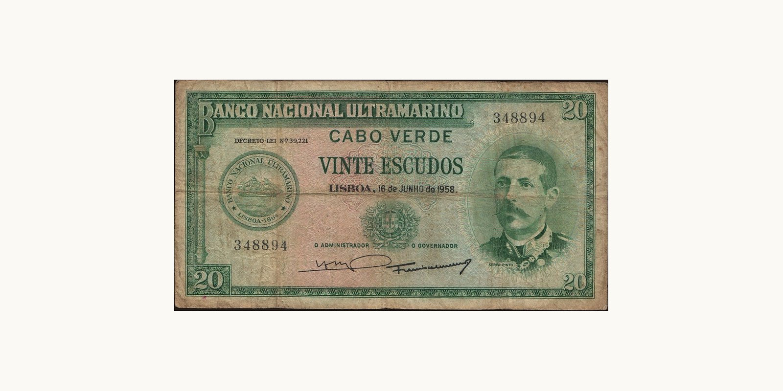 20 escudos 1958