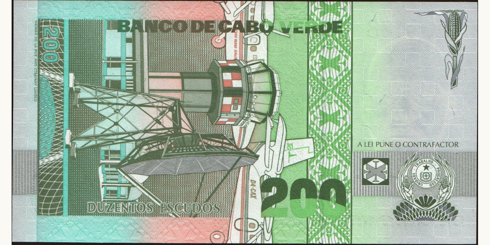200 escudos Cabo Verde 1989 — Back side