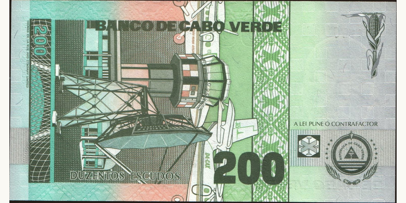 200 escudos Cabo Verde 1992 — Back side