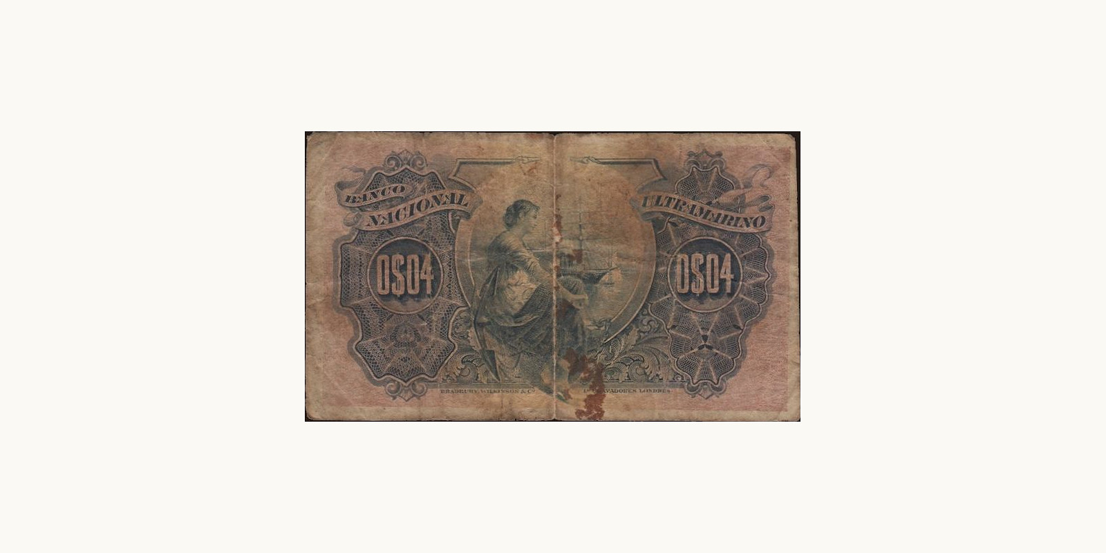 4 centavos Кабо-Верде 1914 — Оборотная сторона