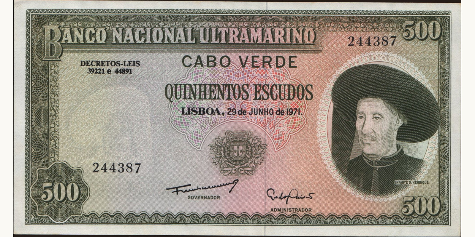 500 escudos 1971