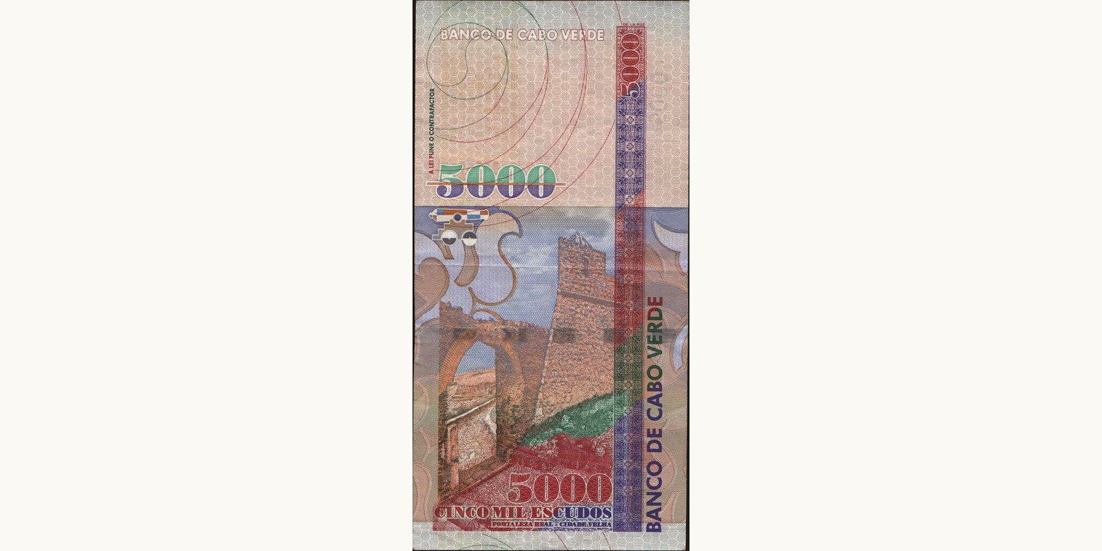 5000 escudos Cabo Verde 2000 — Back side