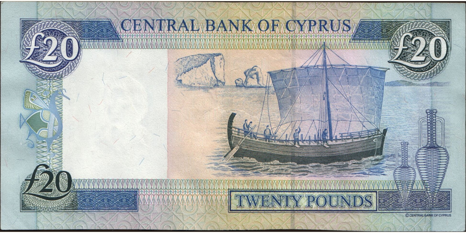 20 pounds Кипр 1997 — Оборотная сторона