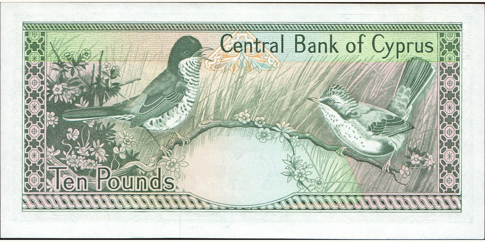 10 pounds Cyprus 1992 — Back side