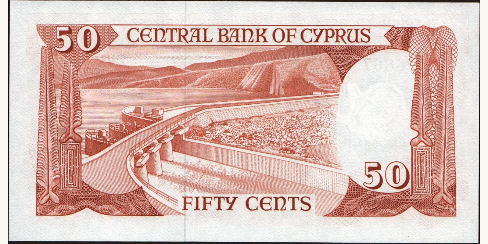 50 cents Кипр 1984 — Оборотная сторона