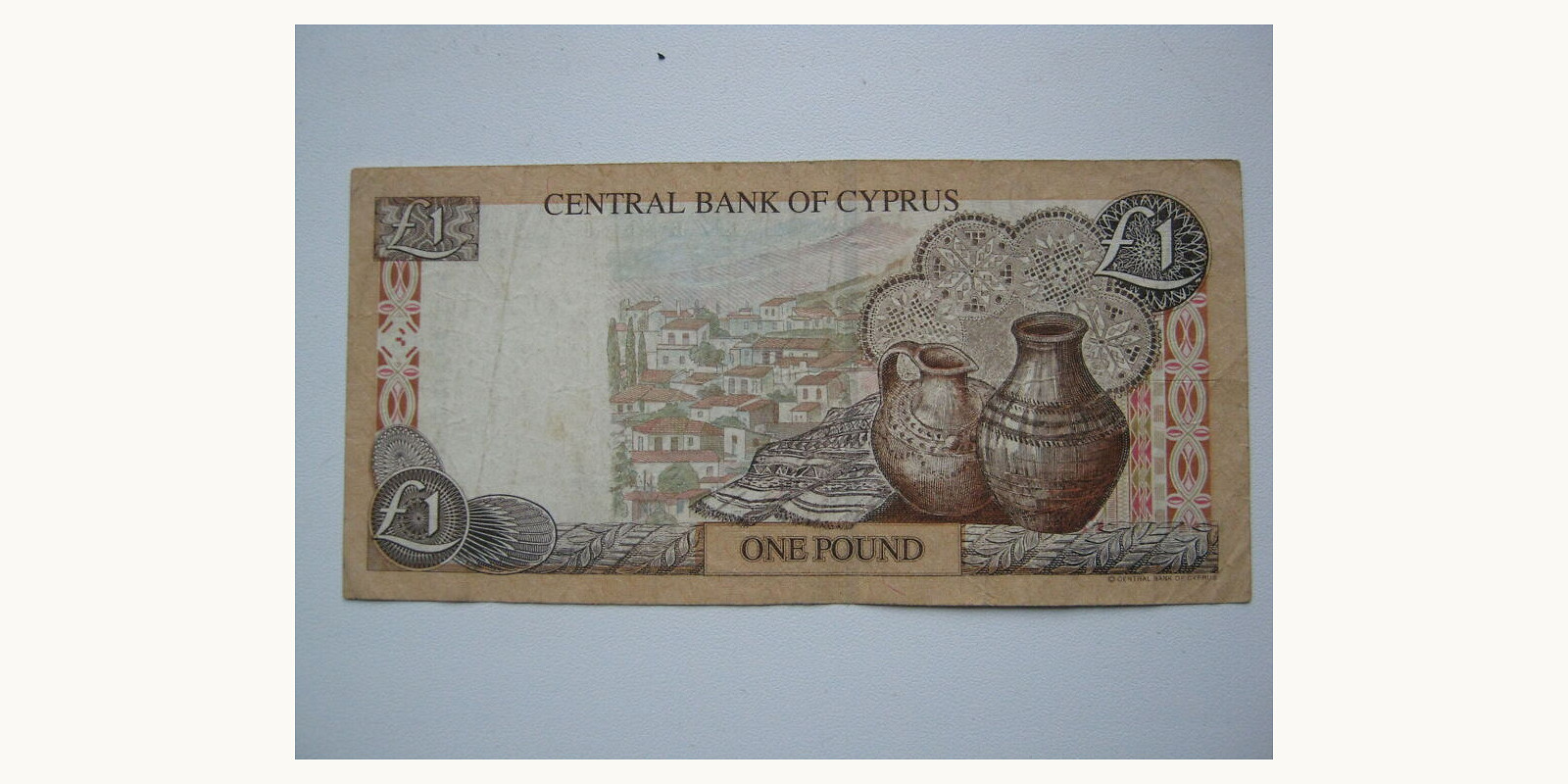 1 pound Cyprus 2001 — Back side