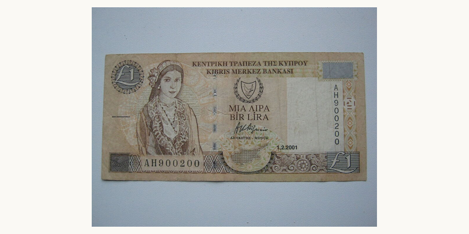 1 pound Cyprus 2001 — Front side