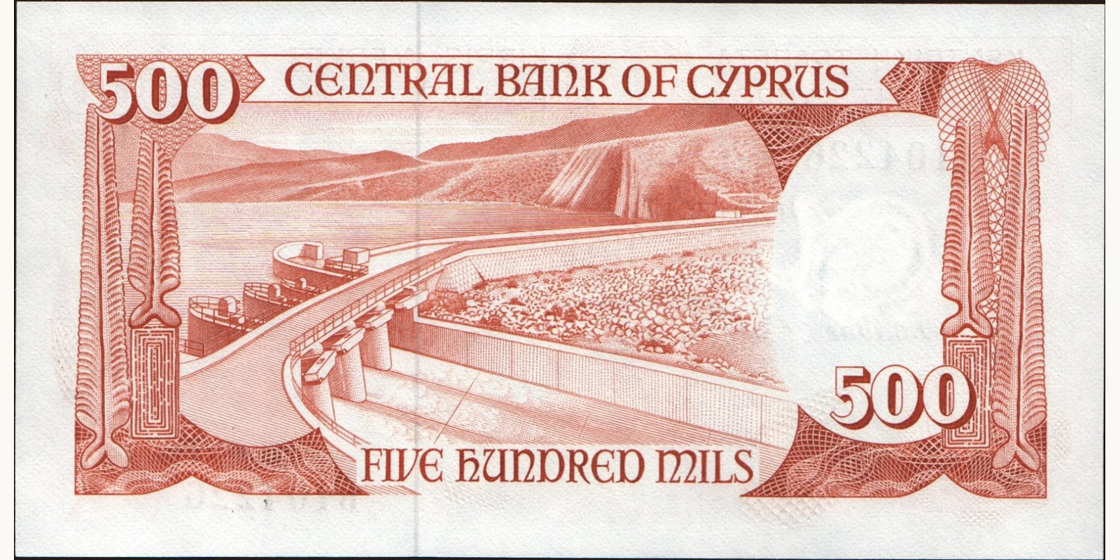 500 mils Cyprus 1982 — Back side