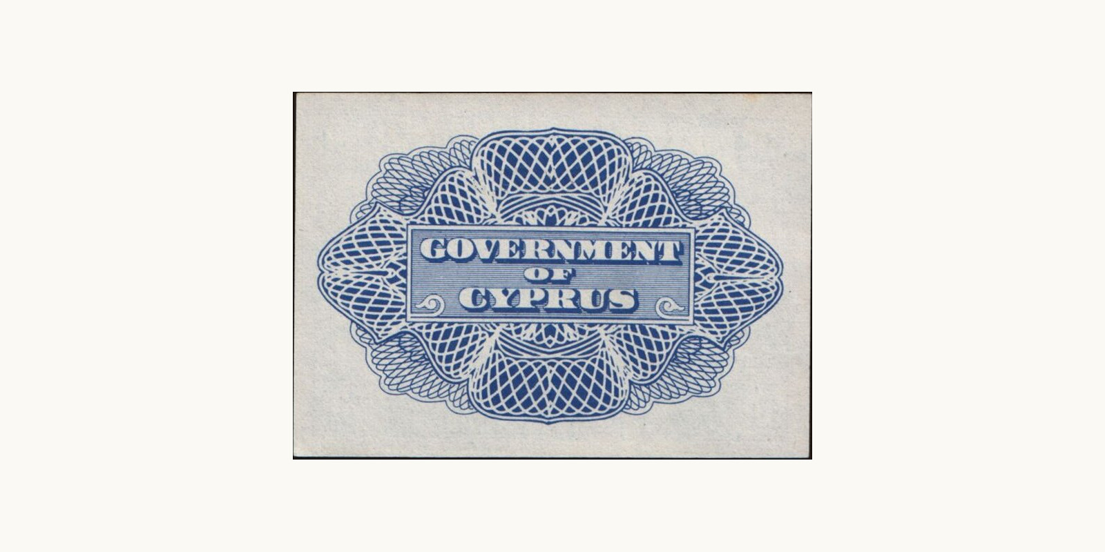 3 piastres Кипр 1943 — Оборотная сторона