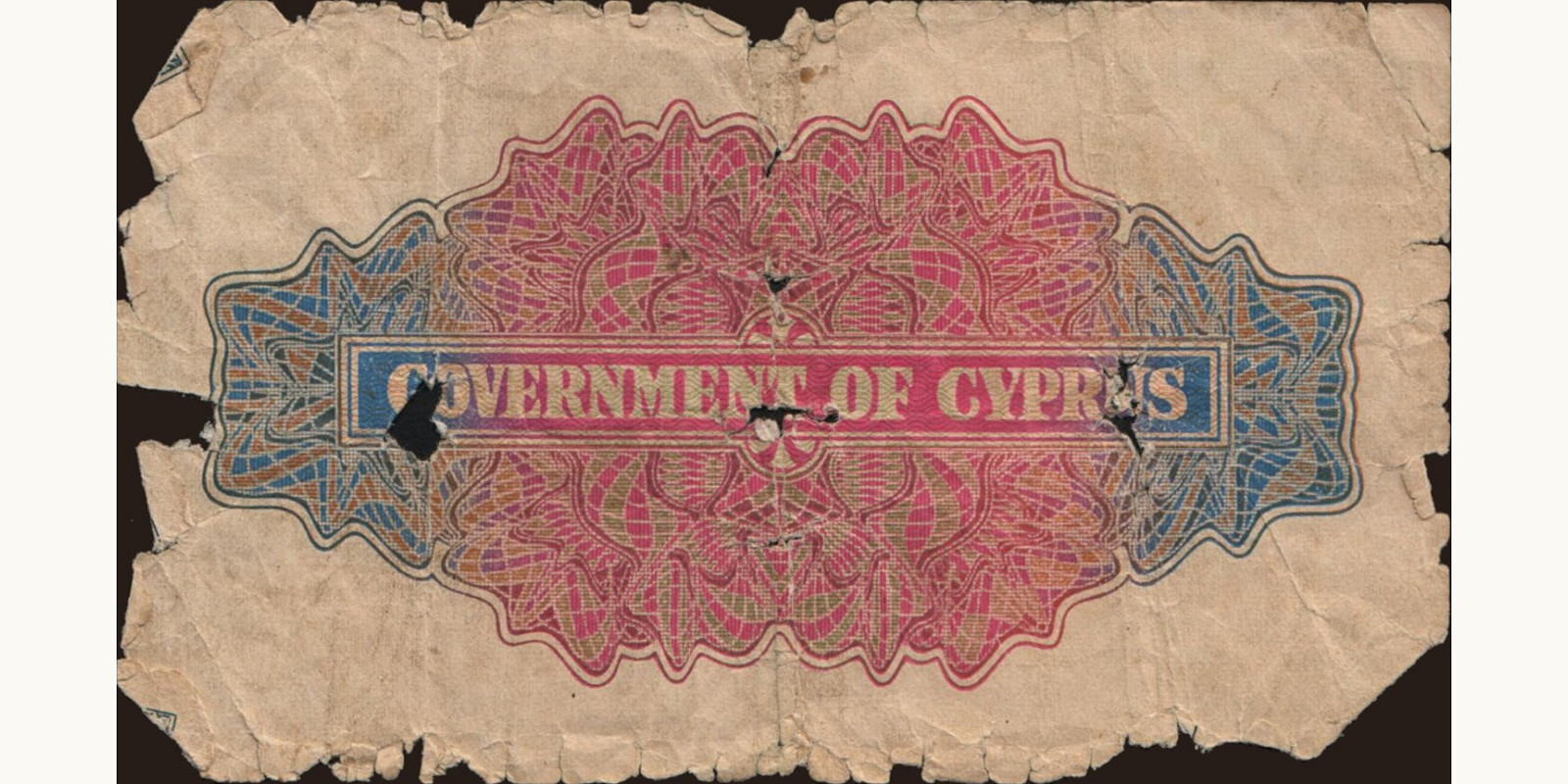 5 shilling Кипр 1950 — Оборотная сторона