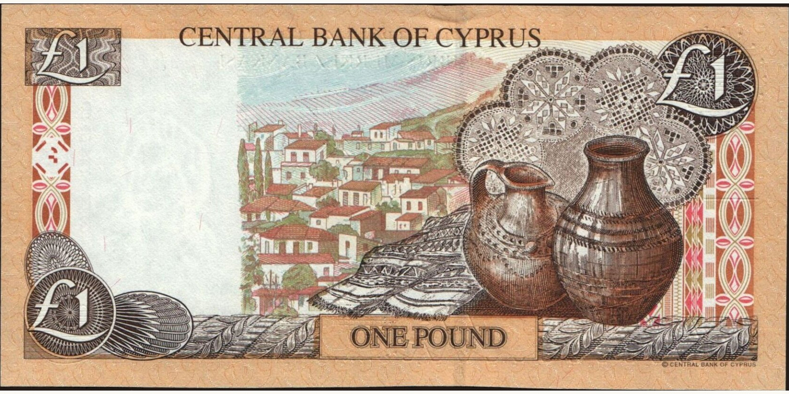 1 pounds Кипр 2004 — Оборотная сторона