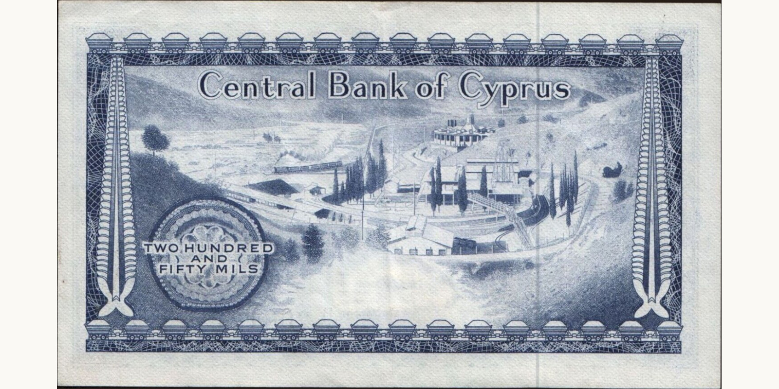 250 mils Cyprus 1981 — Back side