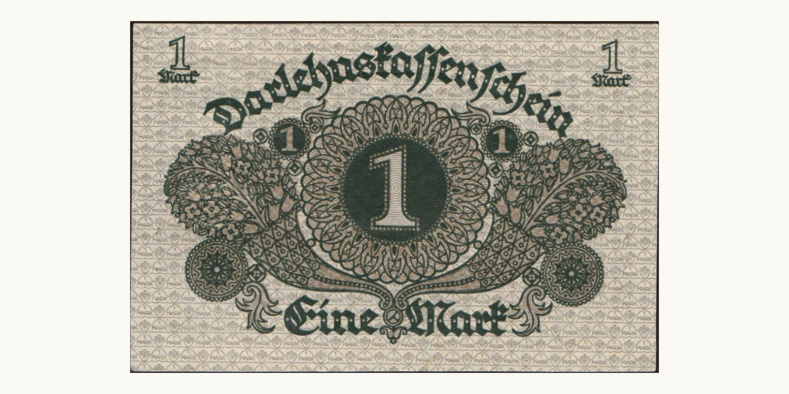 1 mark Germany 1920 — Back side