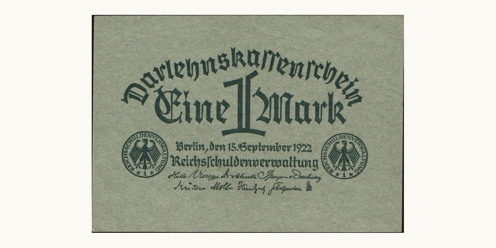 1 mark 1922