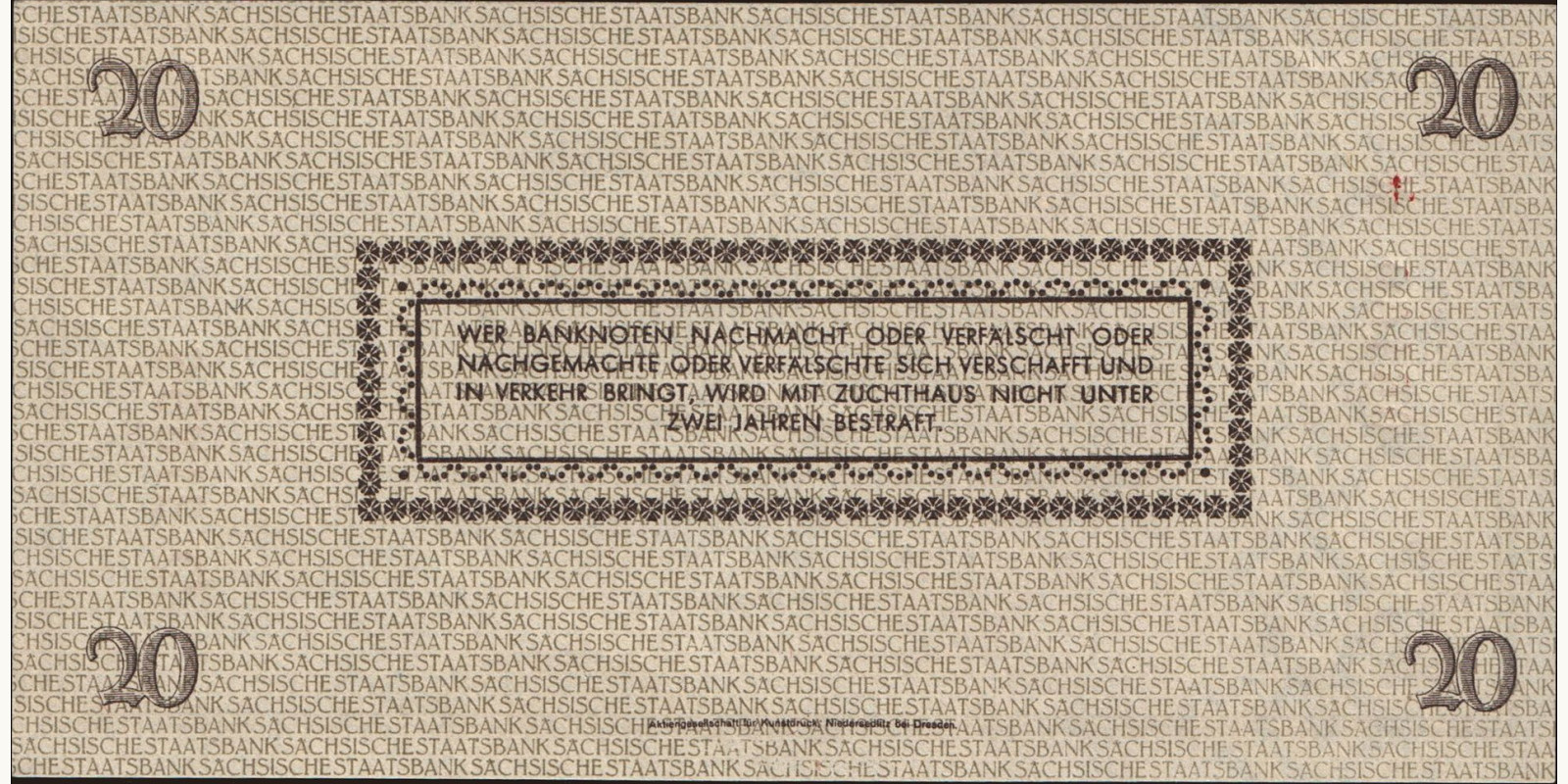 20 mark Германия 1945 — Оборотная сторона