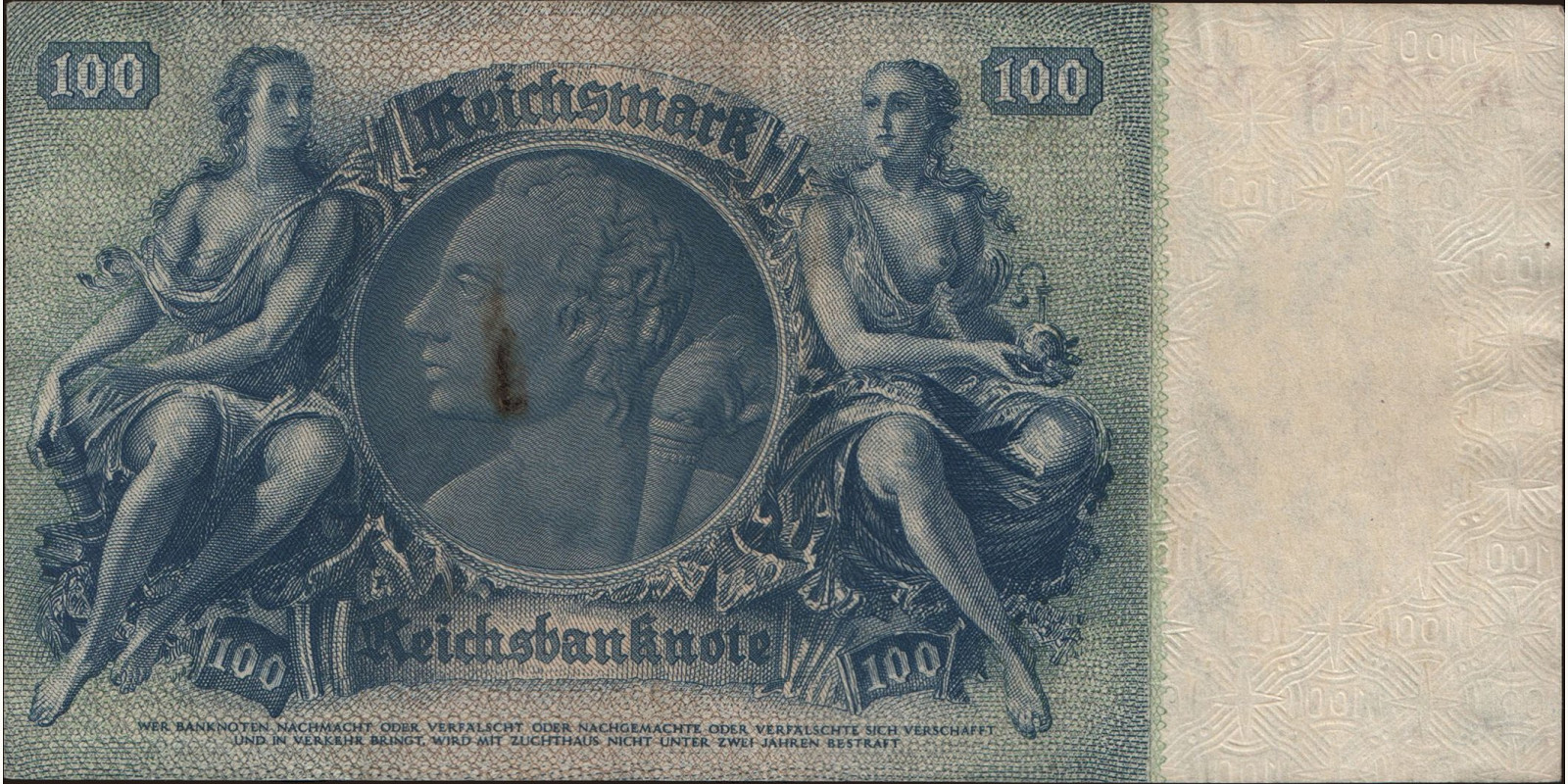 100 mark Германия 1935 — Оборотная сторона