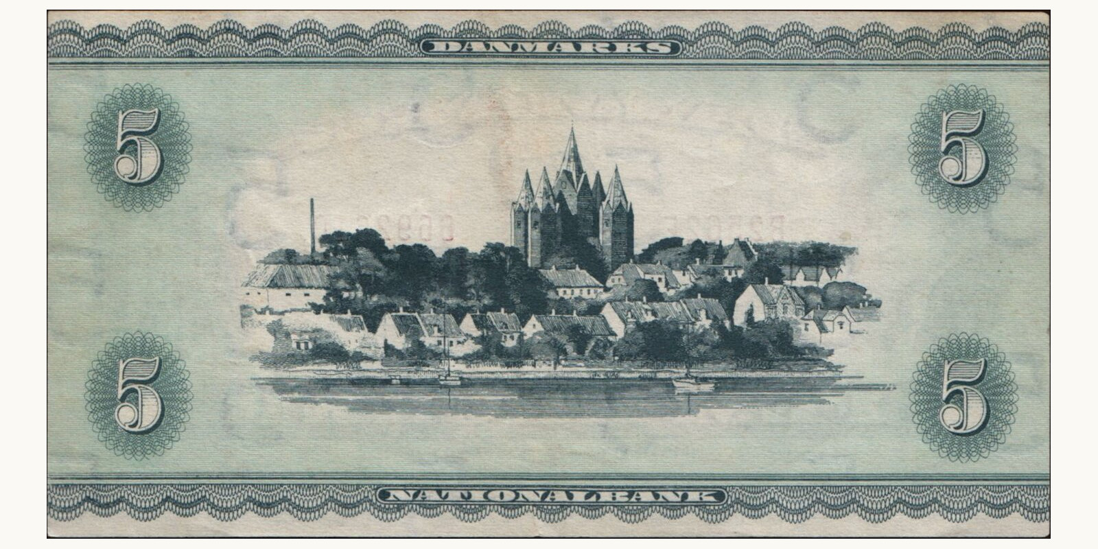 5 krone Дания 1956 — Оборотная сторона