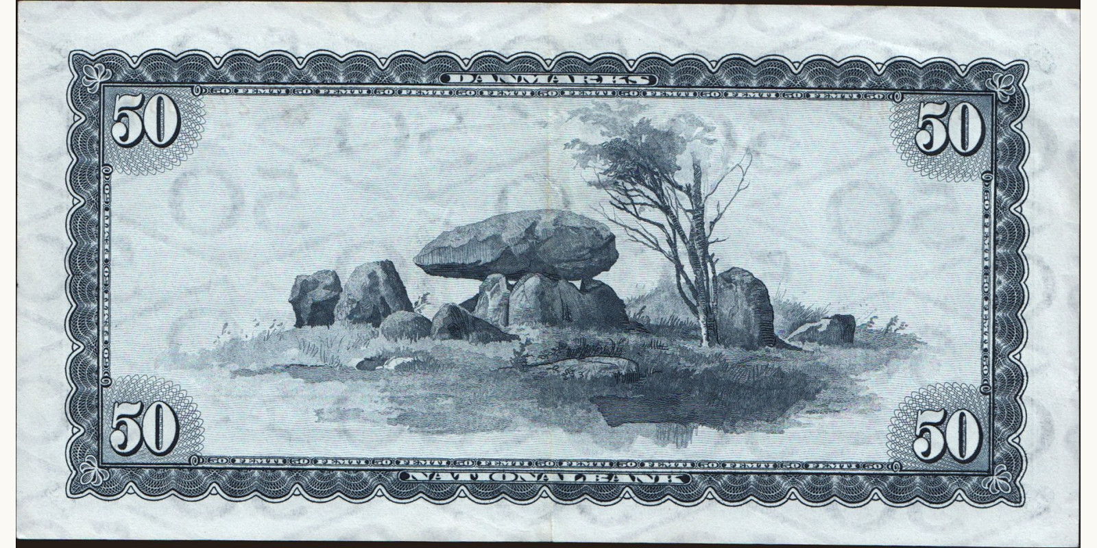 50 krone Denmark 1970 — Back side