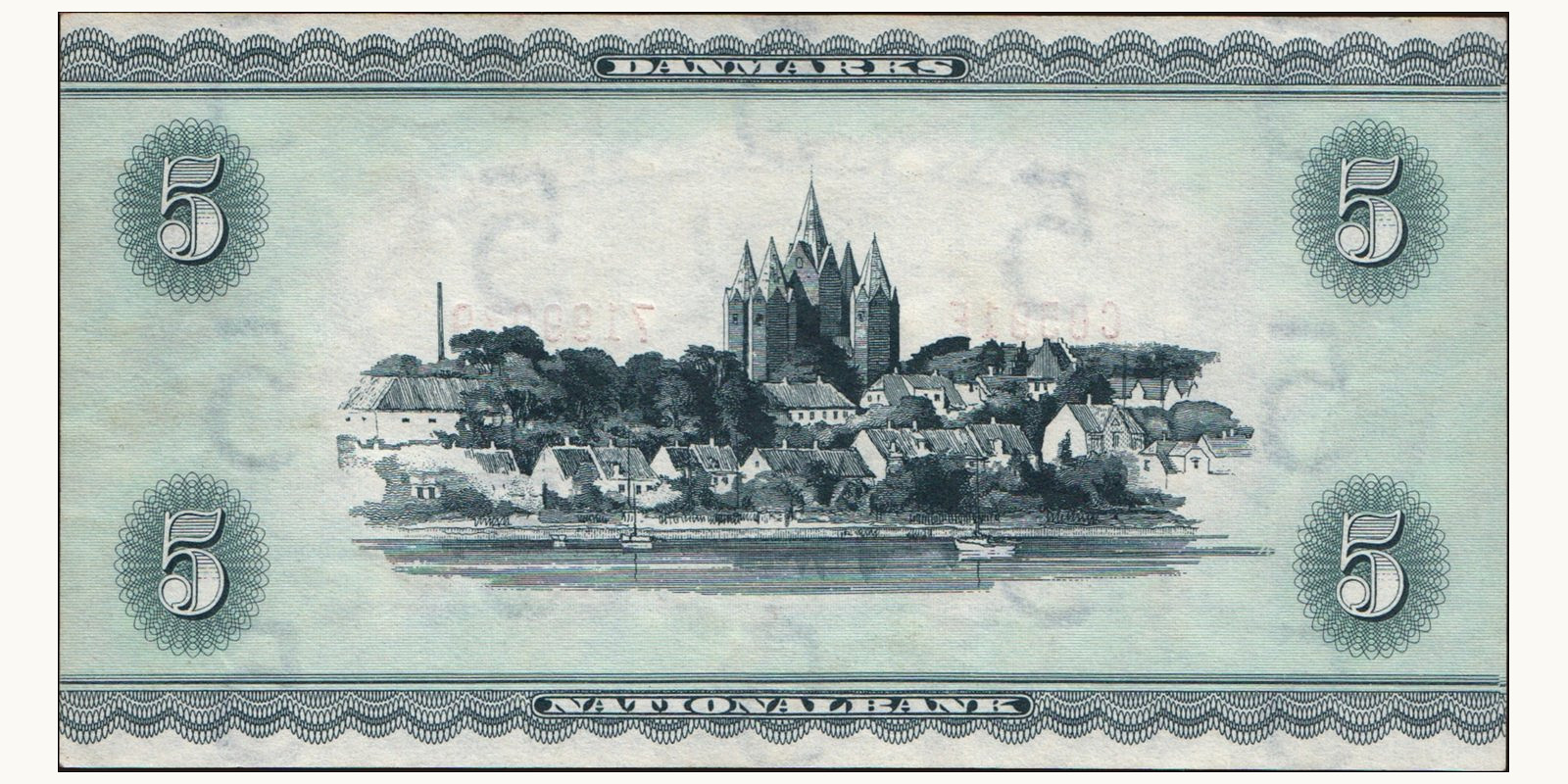 5 krone Denmark 1959 — Back side