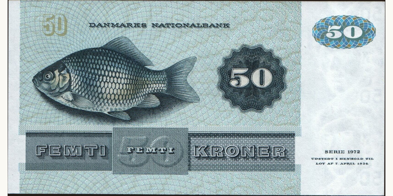 50 krone Дания 1984 — Оборотная сторона